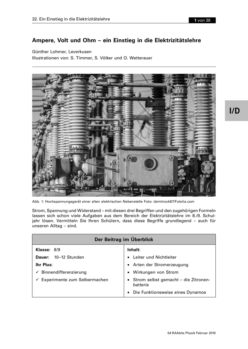 Ampere, Volt und Ohm