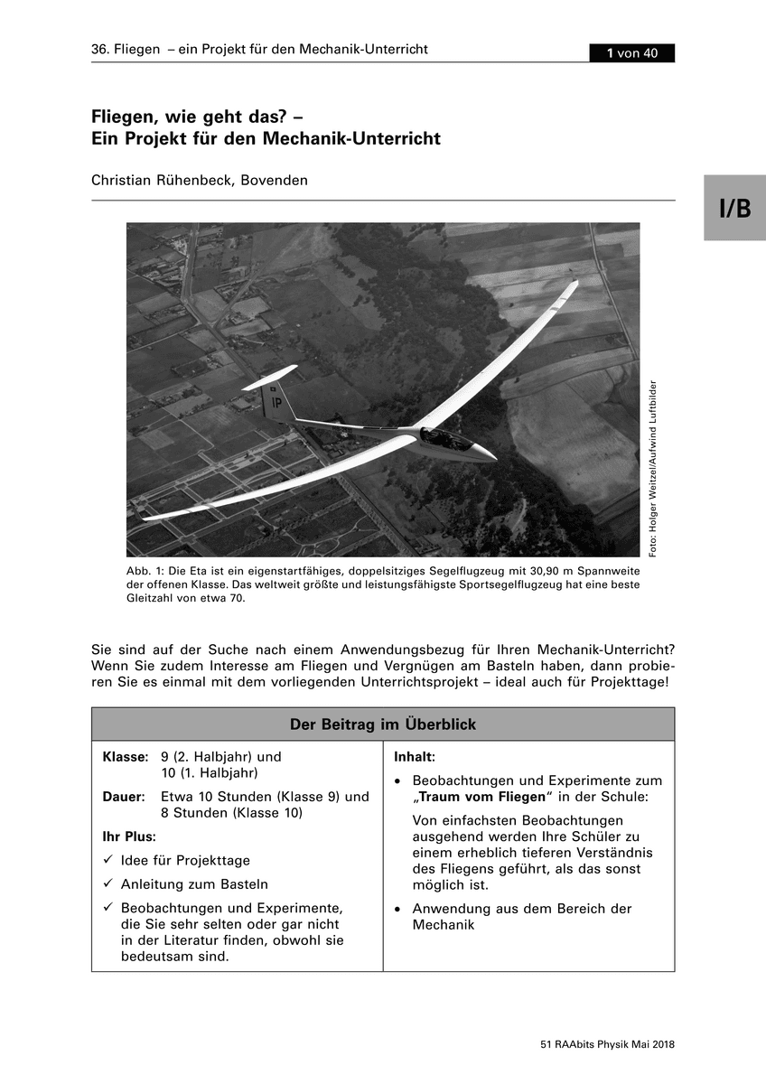 Fliegen, wie geht das?