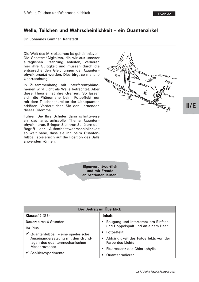 Welle, Teilchen und Wahrscheinlichkeit