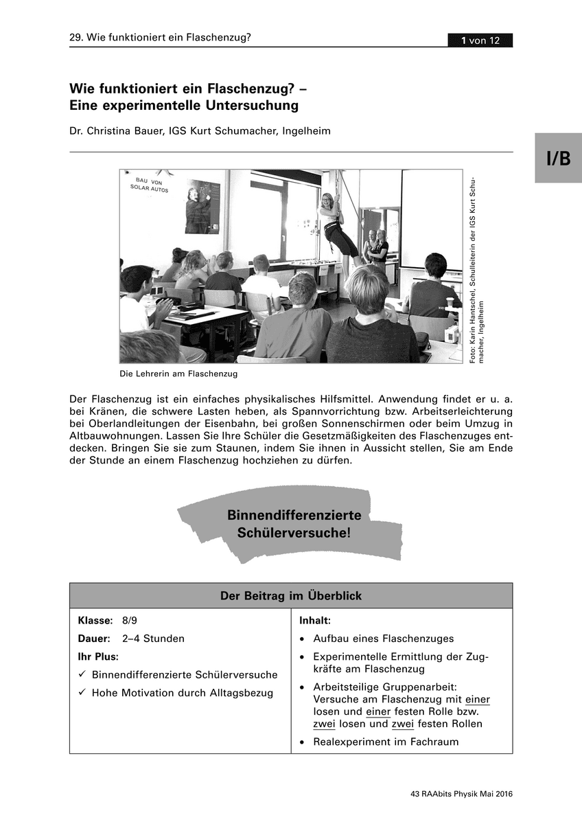 Wie funktioniert ein Flaschenzug?