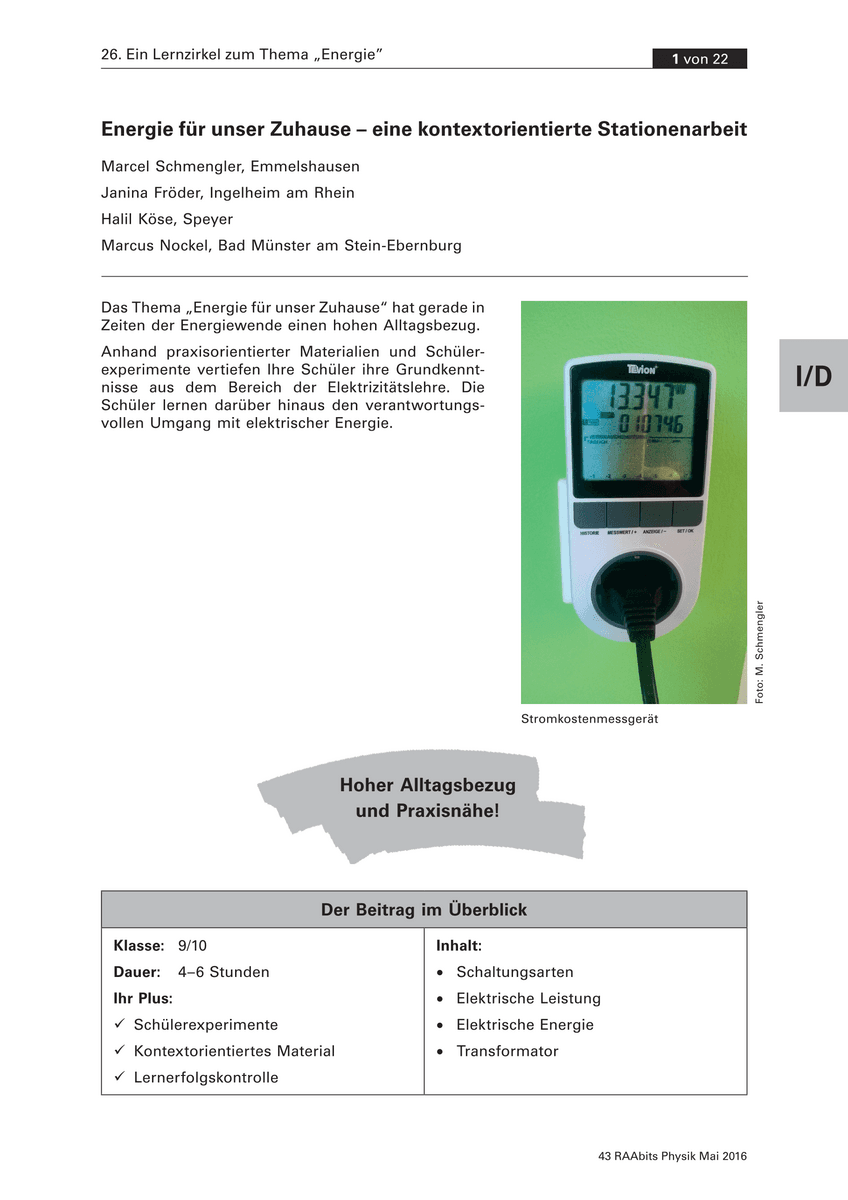 Energie für unser Zuhause