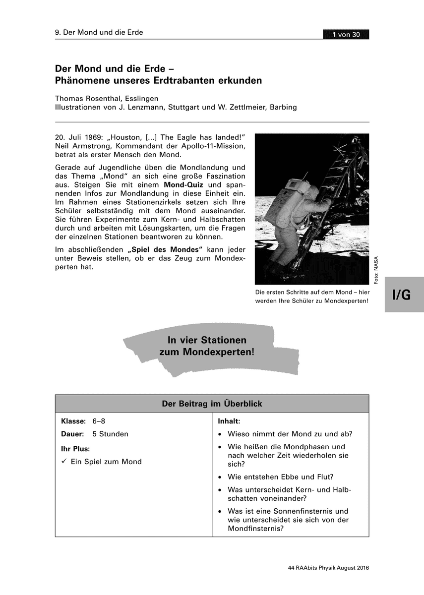 Der Mond und die Erde