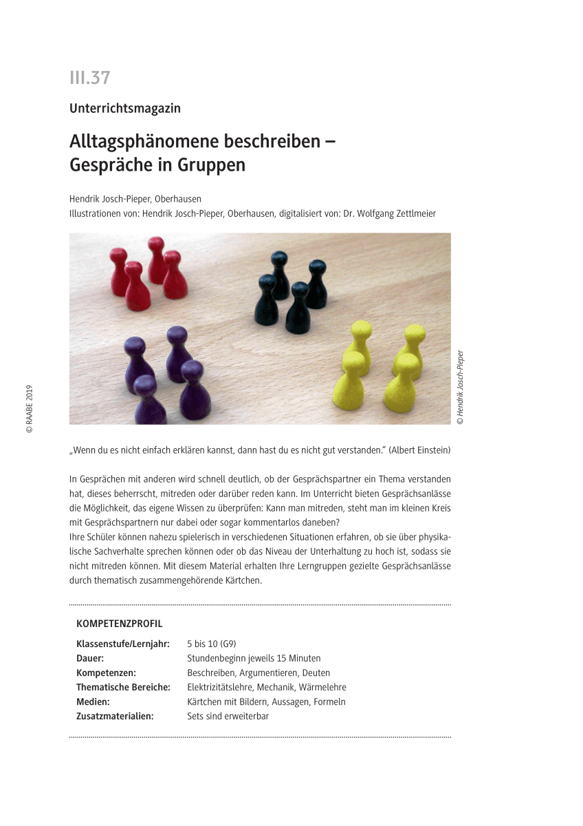 Alltagsphänomene beschreiben