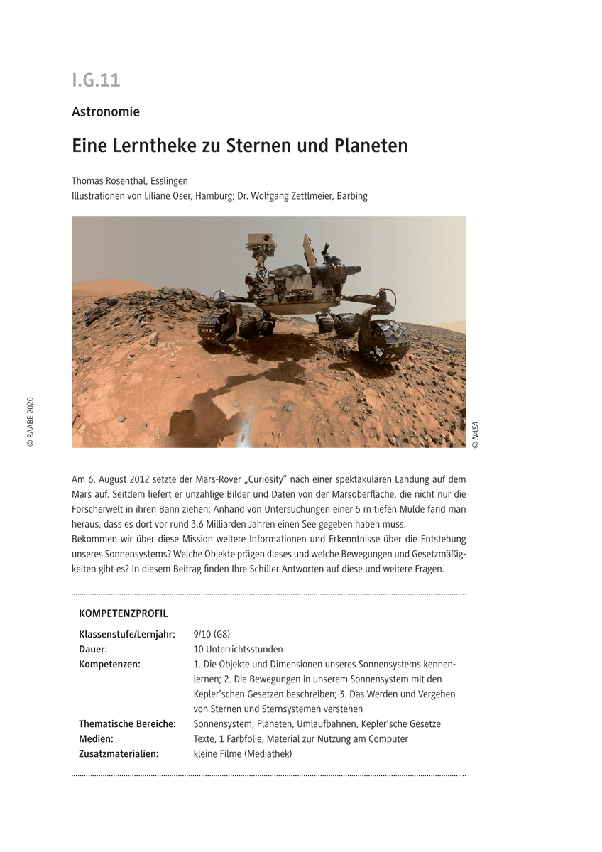 Eine Lerntheke zu Sternen und Planeten