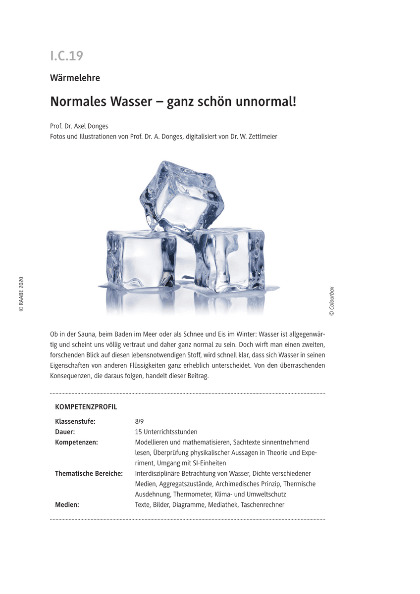 Normales Wasser