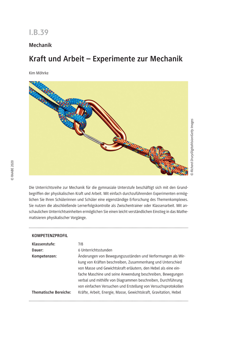 Kraft und Arbeit