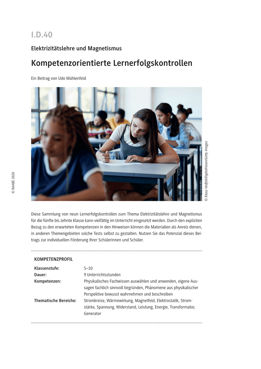 Kompetenzorientierte Lernerfolgskontrollen