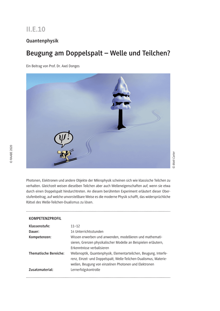 Beugung am Doppelspalt