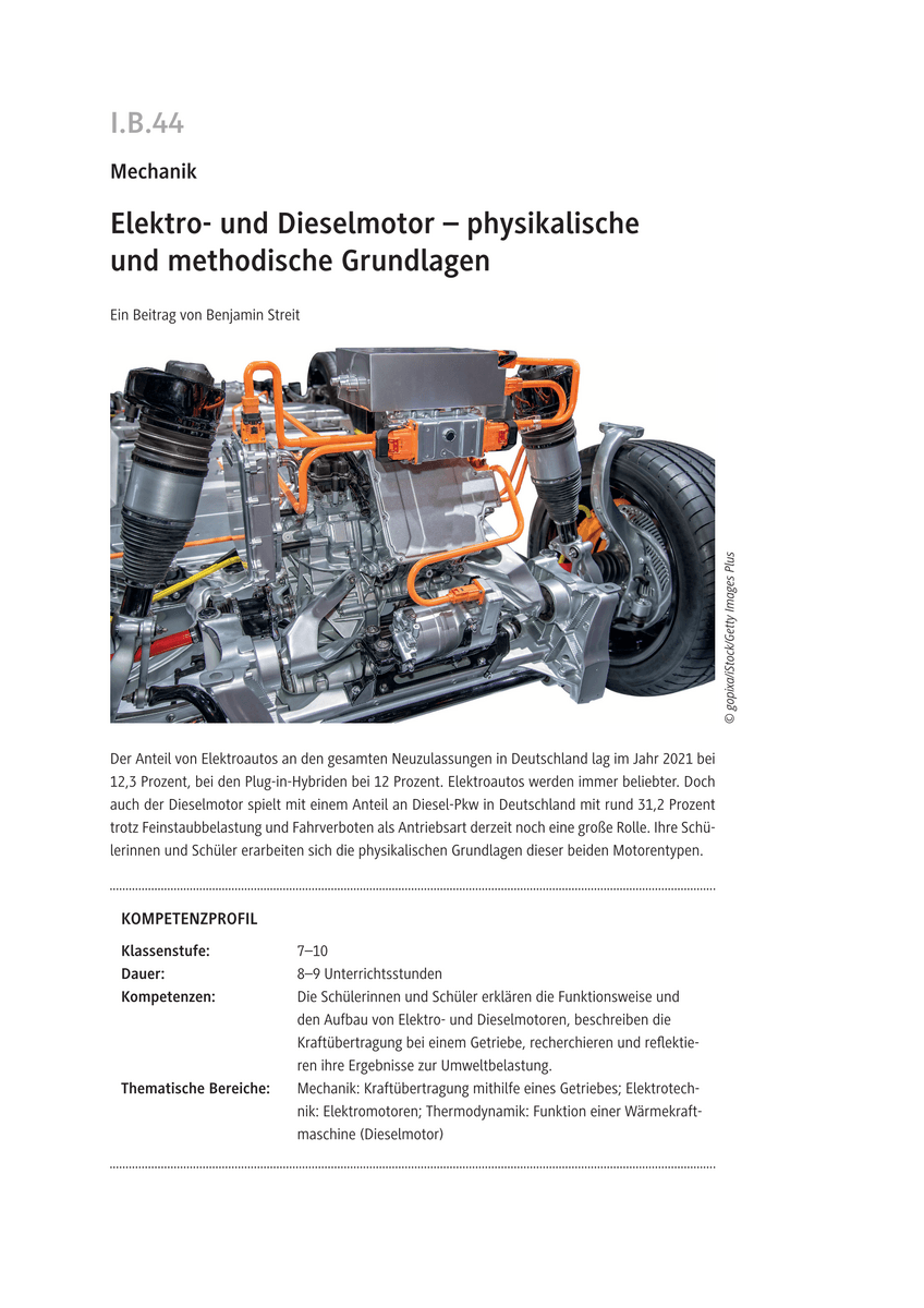 Elektro- und Dieselmotor