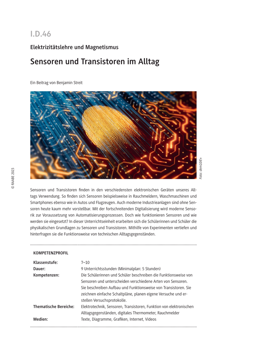 Sensoren und Transistoren im Alltag