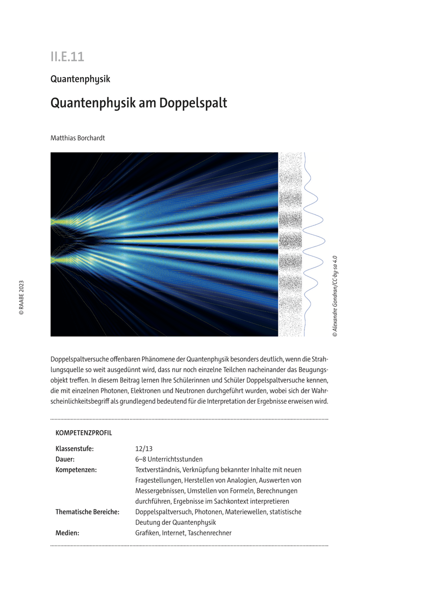 Quantenphysik am Doppelspalt