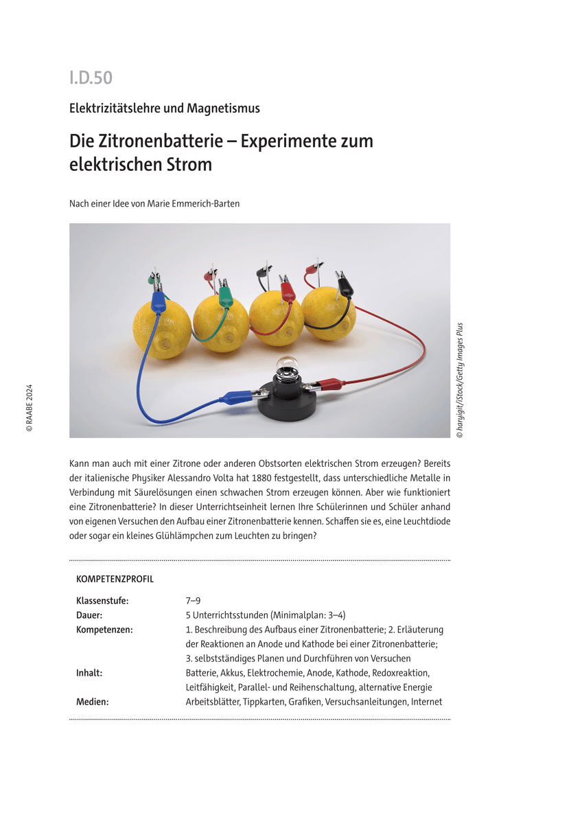 Die Zitronenbatterie