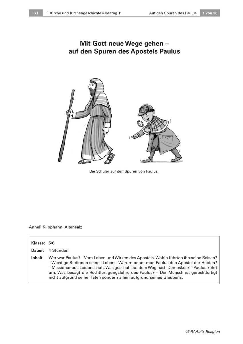 Mit Gott neue Wege gehen - Auf den Spuren des Apostels Paulus.