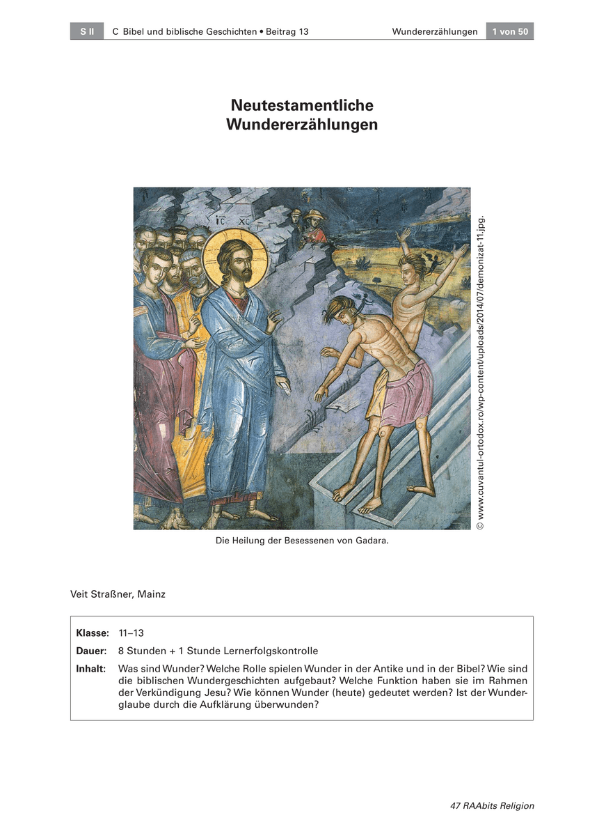 Neutestamentliche Wundererzählungen