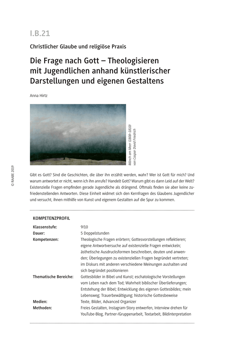 Die Frage nach Gott