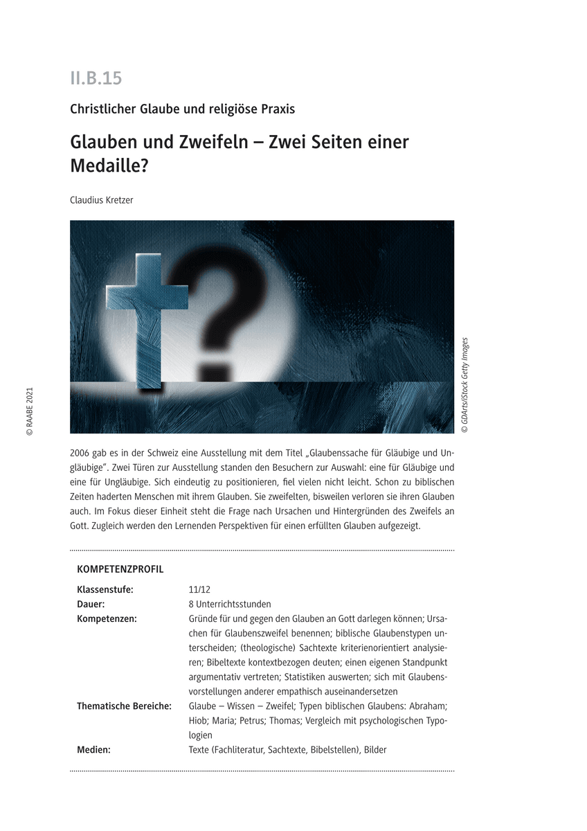 Glauben und Zweifeln
