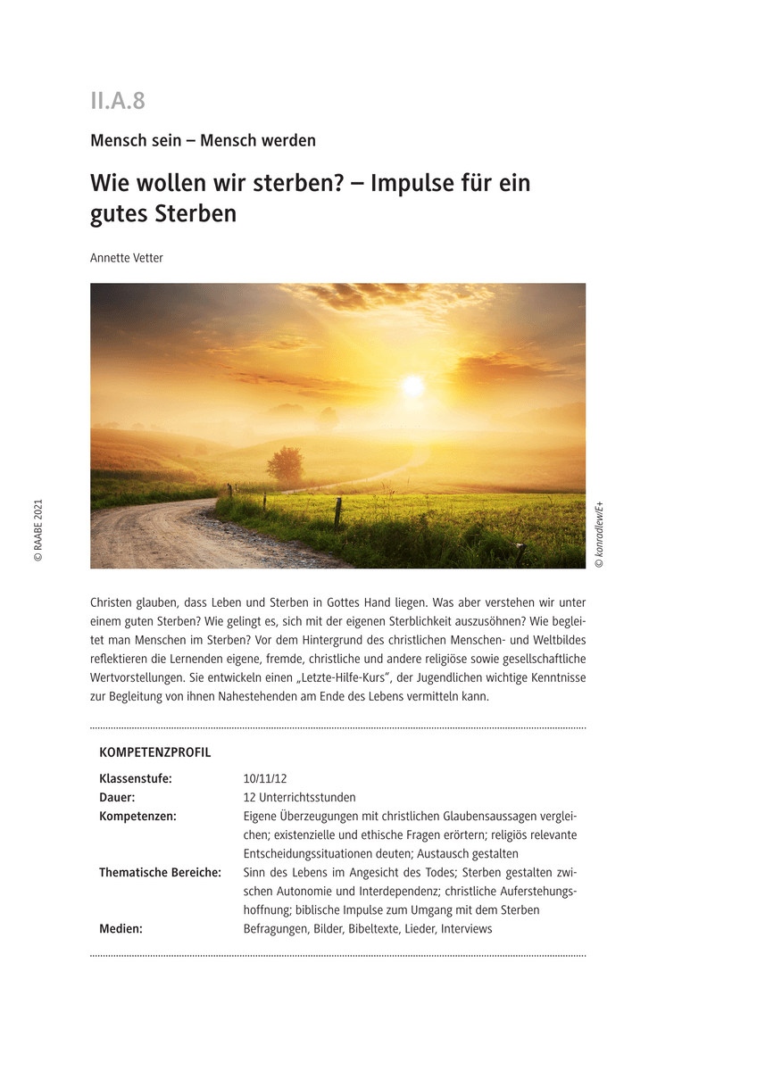 Wie wollen wir sterben?