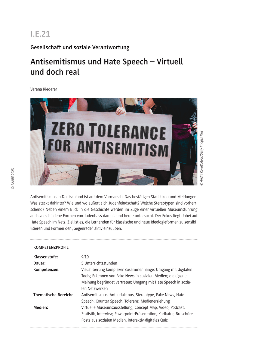 Antisemitismus und Hate Speech