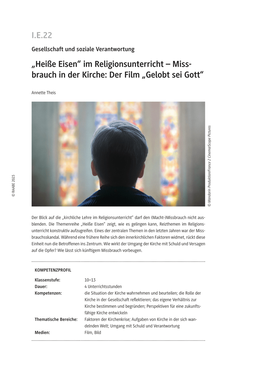 „Heiße Eisen“ im Religionsunterricht
