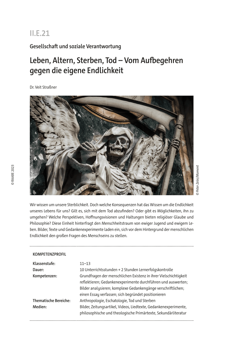 Wie gehen wir um mit Altern, Sterben, Tod?