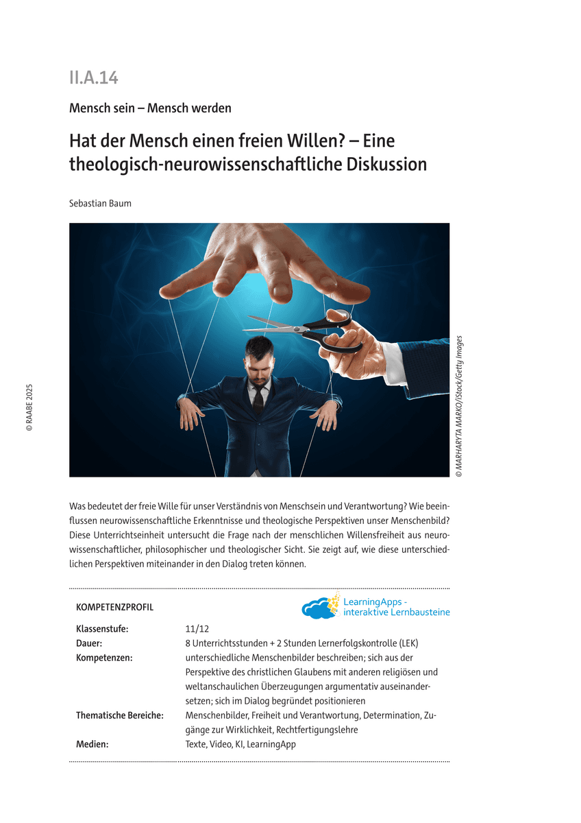 Hat der Mensch einen freien Willen?