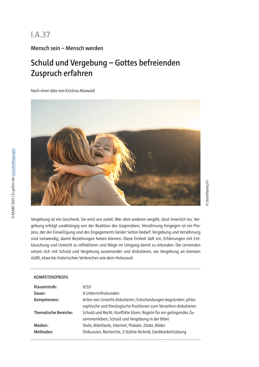 Schuld und Vergebung