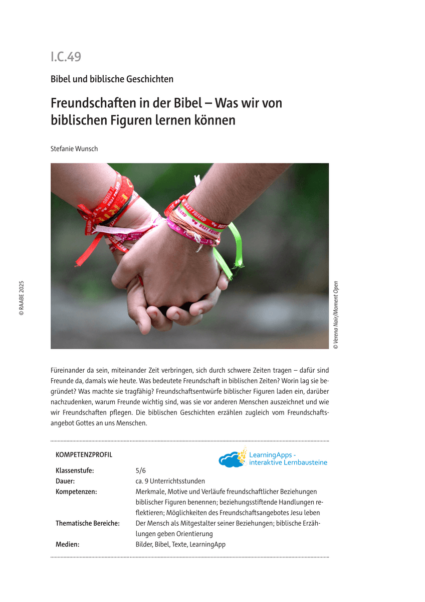 Freundschaften in der Bibel
