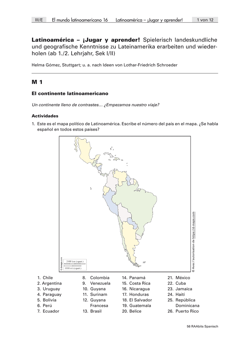 Latinoamérica – ¡Jugar y aprender!
