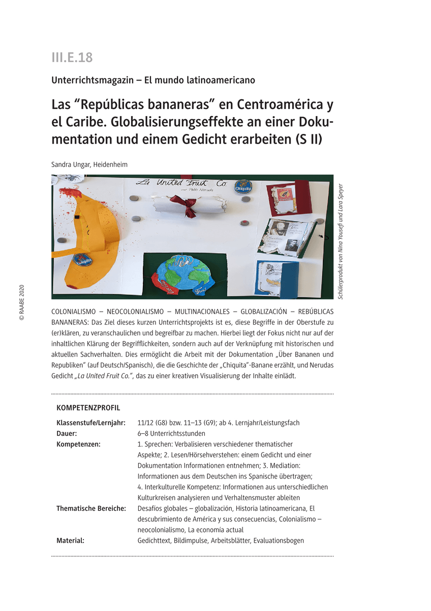 Las „Repúblicas bananeras“ en Centroamérica y el Caribe