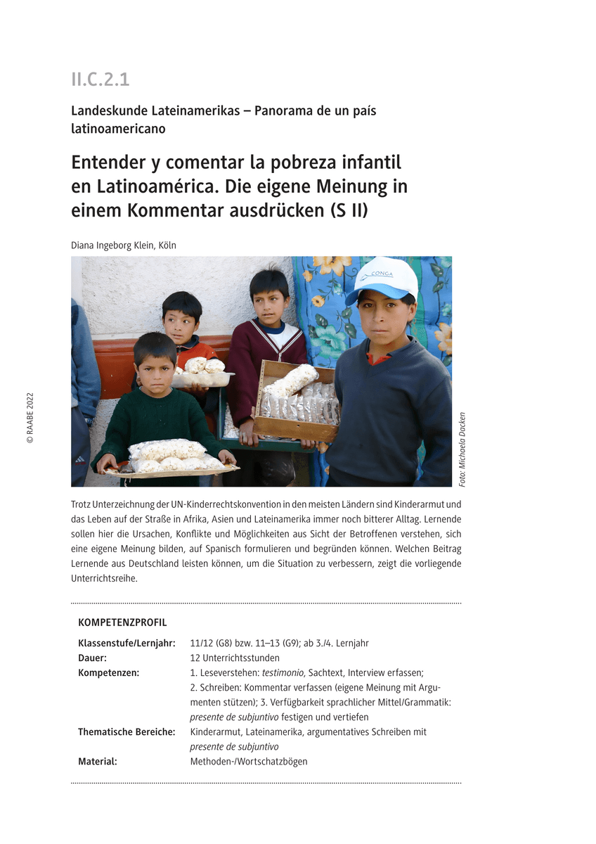 Entender y comentar la pobreza infantil en Latinoamérica