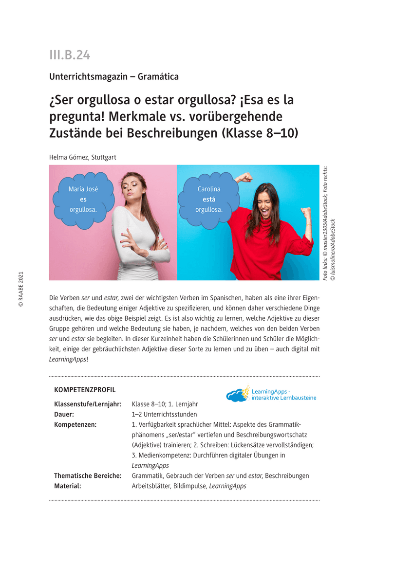 ¿Ser orgullosa o estar orgullosa? ¡Esa es la pregunta!