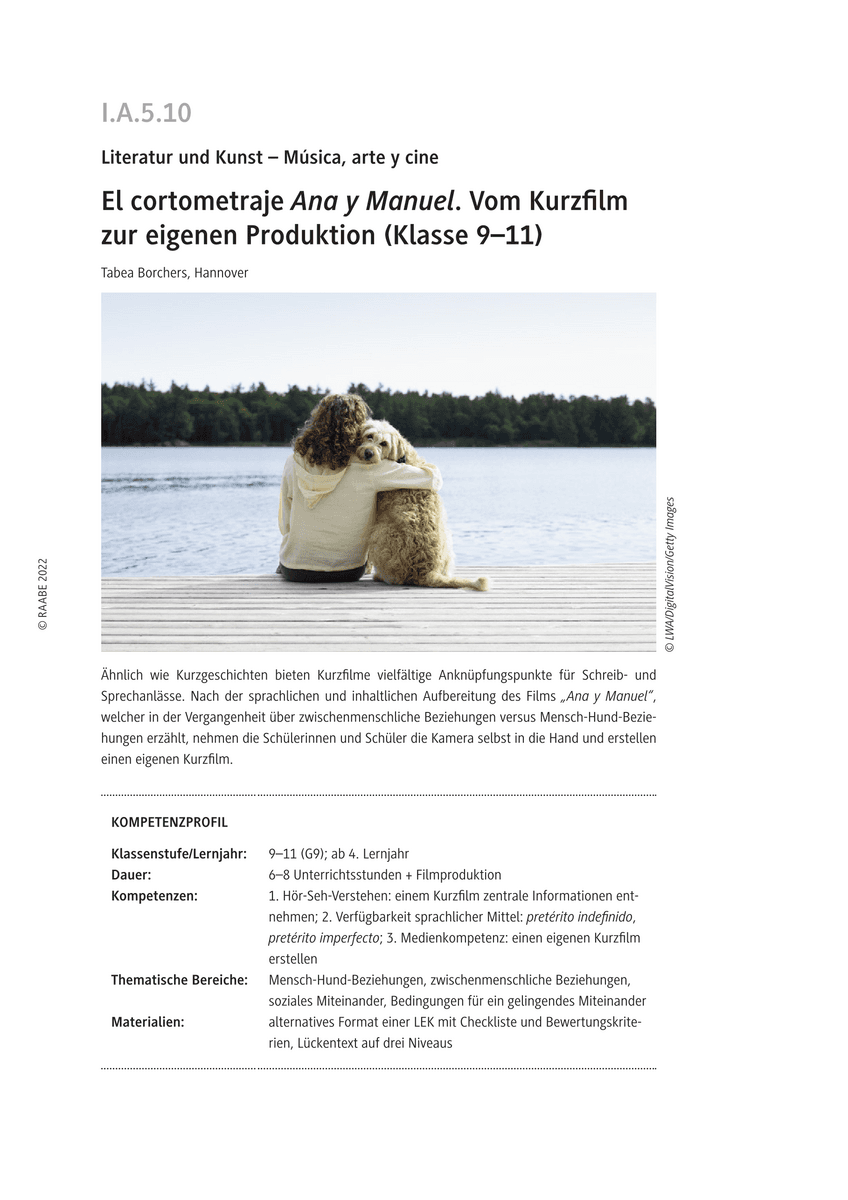 El cortometraje Ana y Manuel