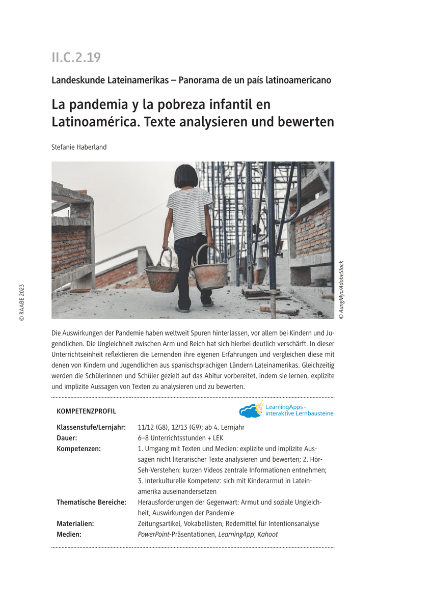 La pandemia y la pobreza infantil en Latinoamérica