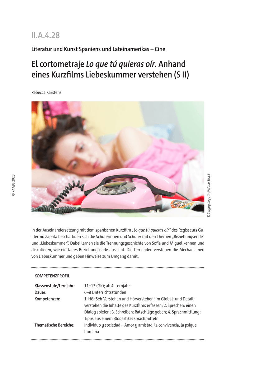 El cortometraje "Lo que tú quieras oír"