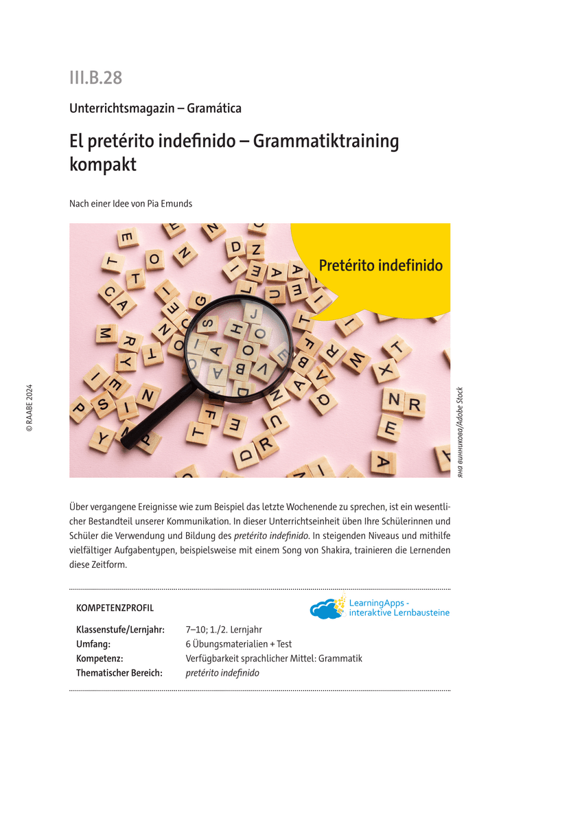 Grammatiktraining kompakt: El pretérito indefinido