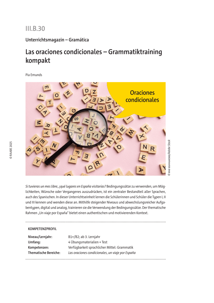 Grammatiktraining kompakt: Las oraciones condicionales