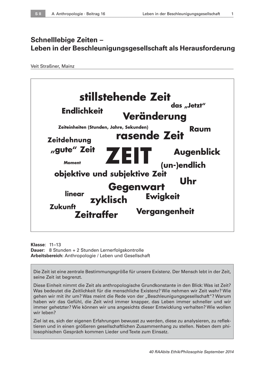 Schnelllebige Zeiten