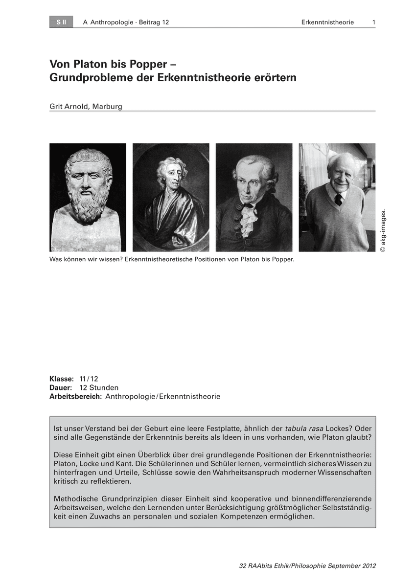 Von Platon bis Popper
