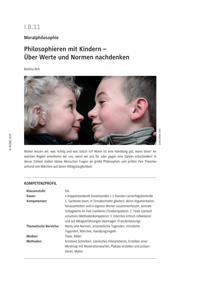 Philosophieren mit Kindern