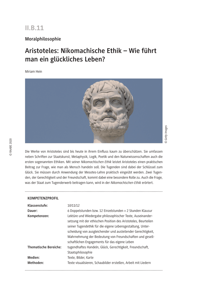 Aristoteles: Nikomachische Ethik