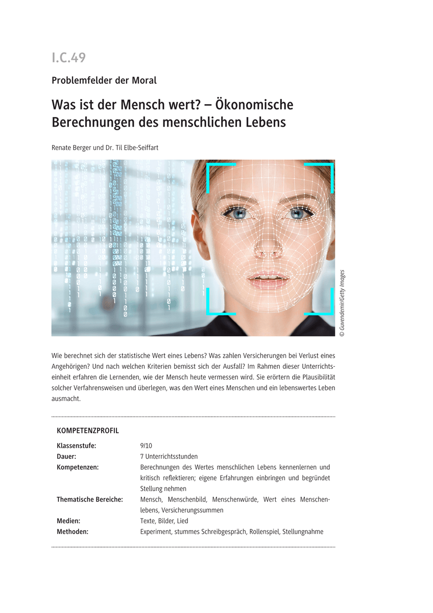 Was ist der Mensch wert?