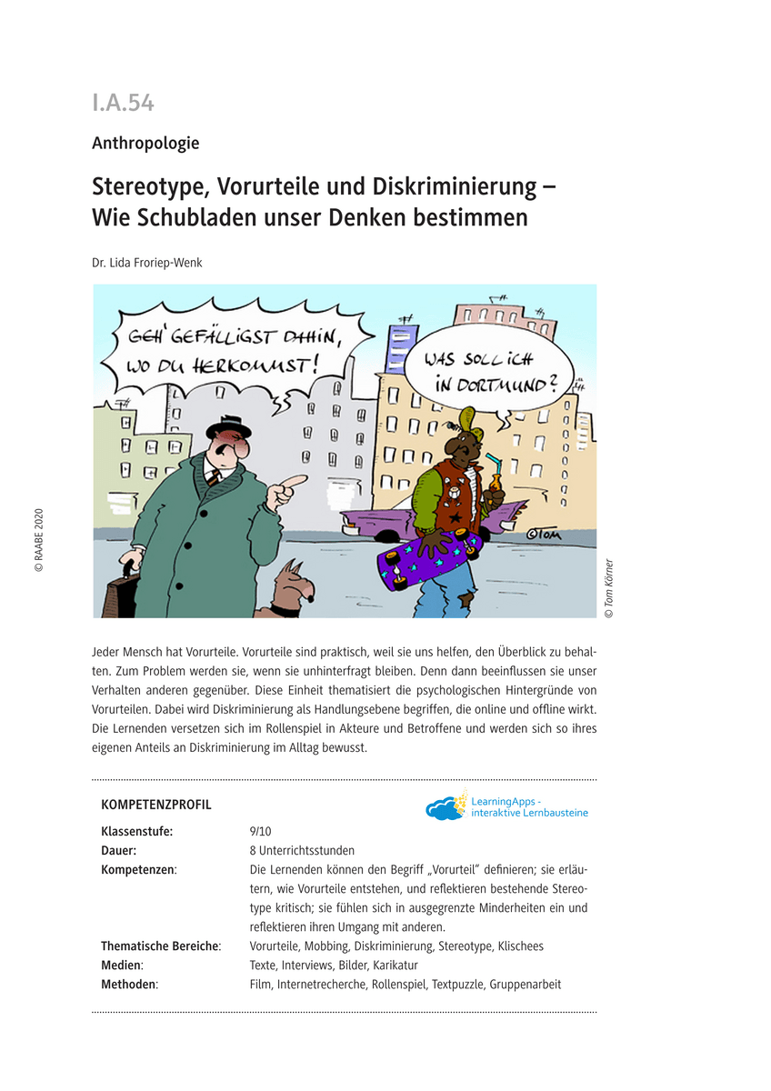 Stereotype, Vorurteile und Diskriminierung