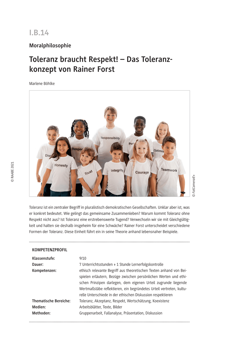 Toleranz braucht Respekt!