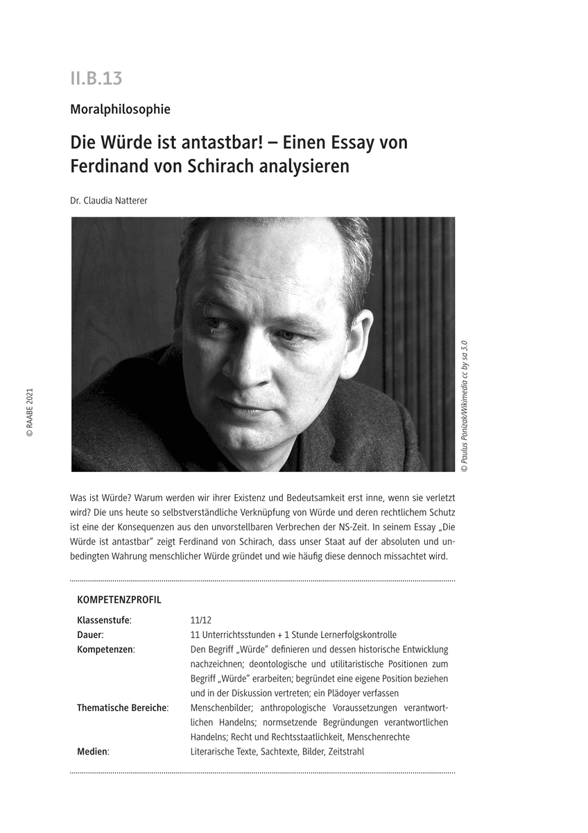 Die Würde ist antastbar!