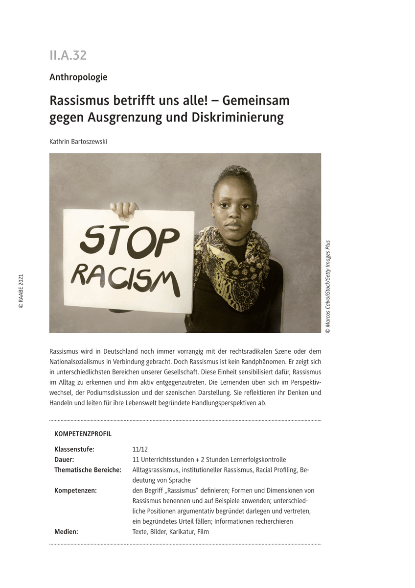Rassismus betrifft uns alle!