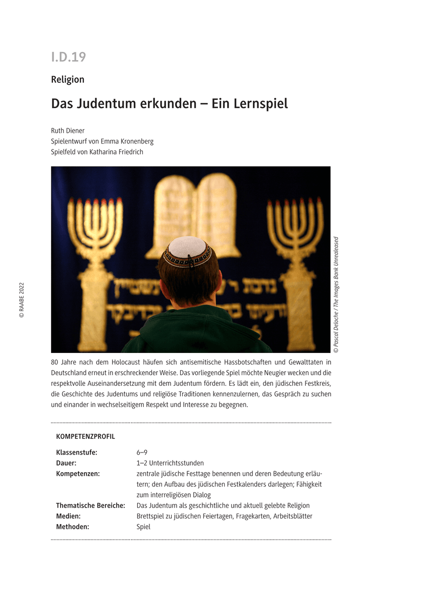 Das Judentum erkunden – Ein Lernspiel