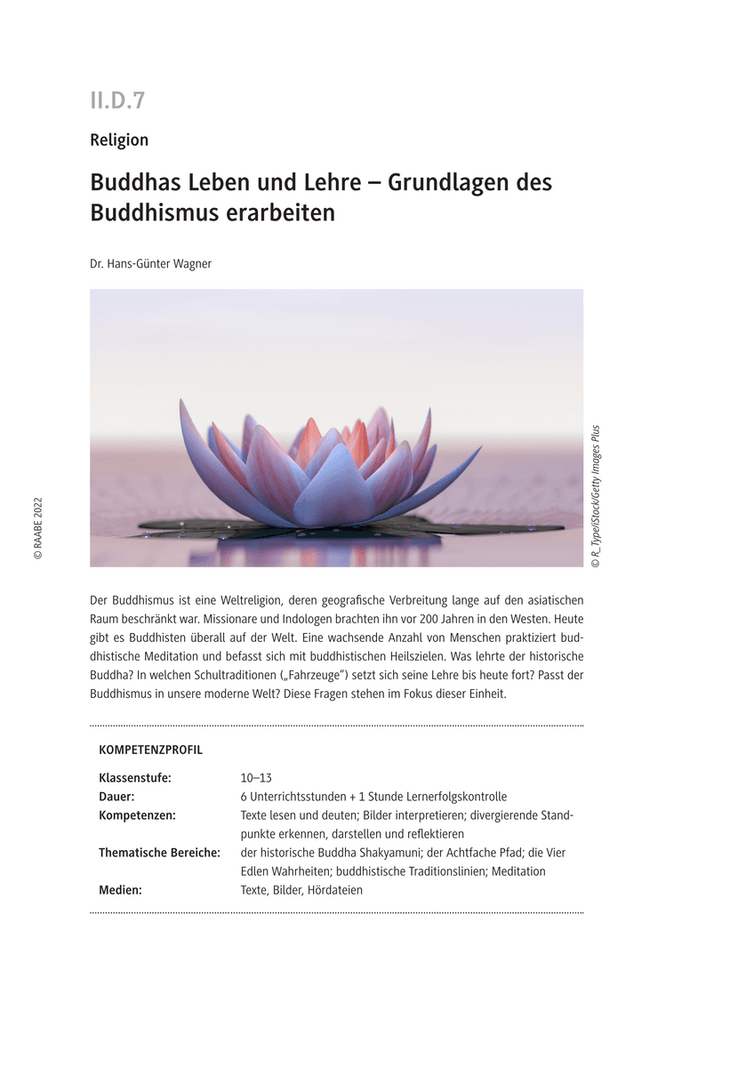 Buddhas Leben und Lehre
