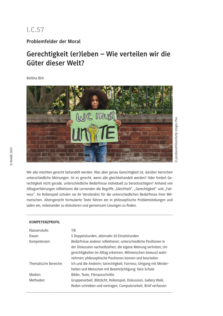 Gerechtigkeit (er-)leben