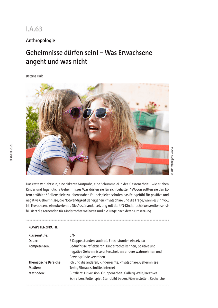 Geheimnisse dürfen sein!