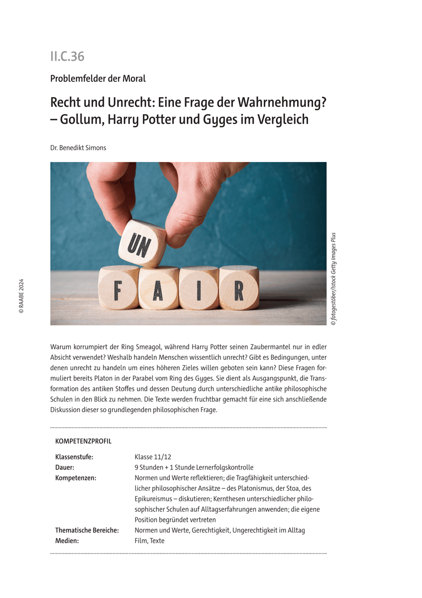 Recht und Unrecht: Eine Frage der Wahrnehmung?